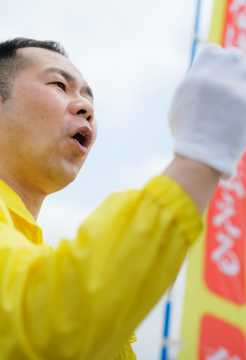 熱い想いを語るくまだよしひろ