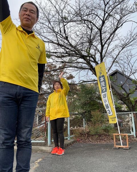 先週も各曜日で街頭挨拶