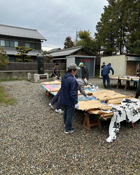 手力火祭り後山作り