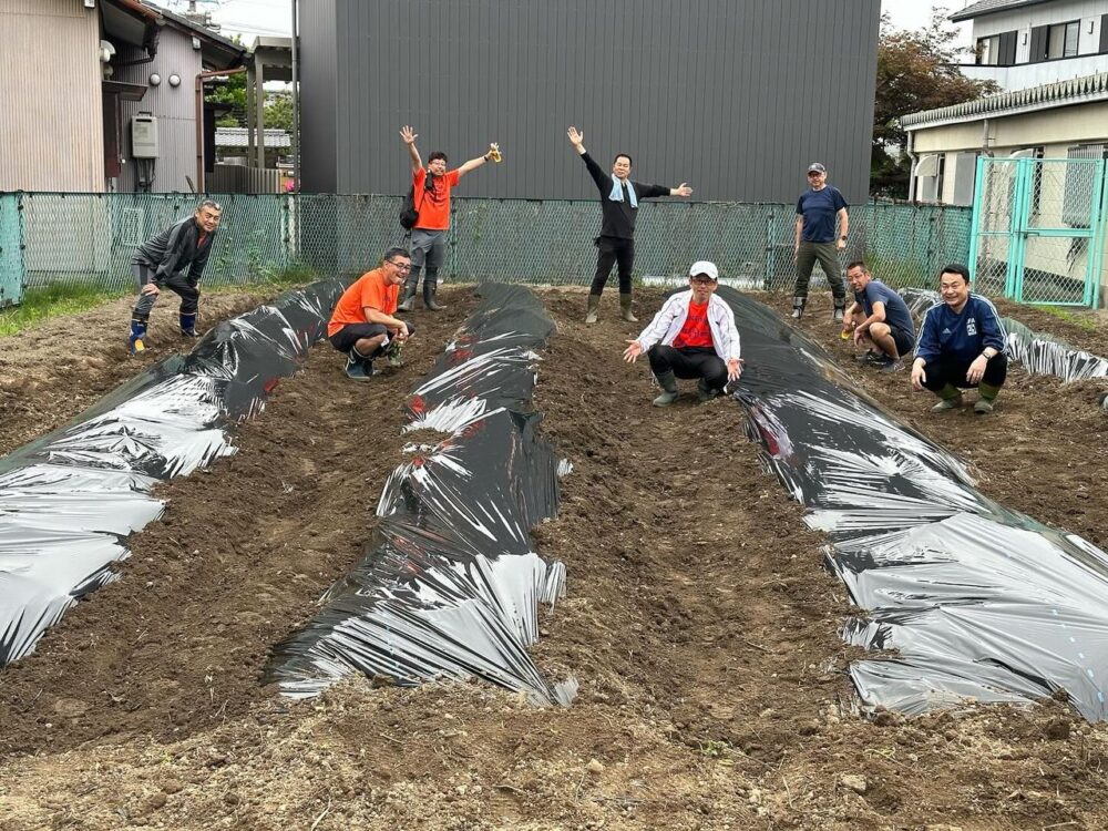 おやじの会畝作り