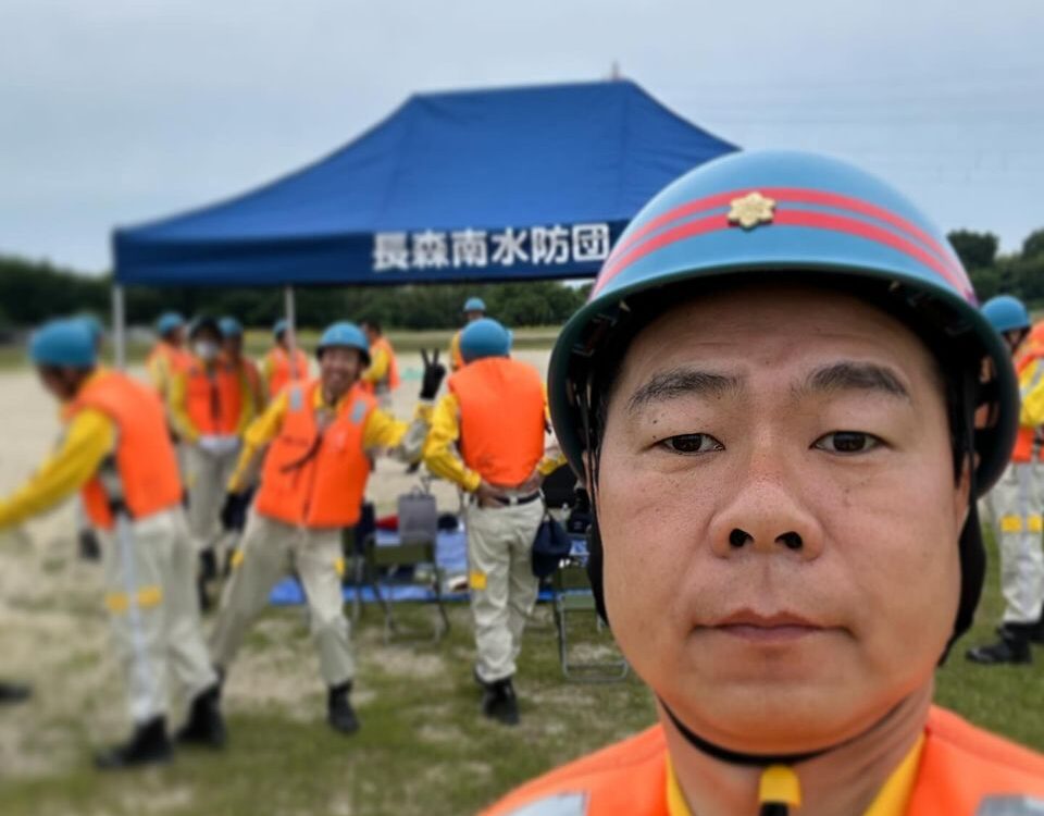 木曽川右岸水防団演習本番