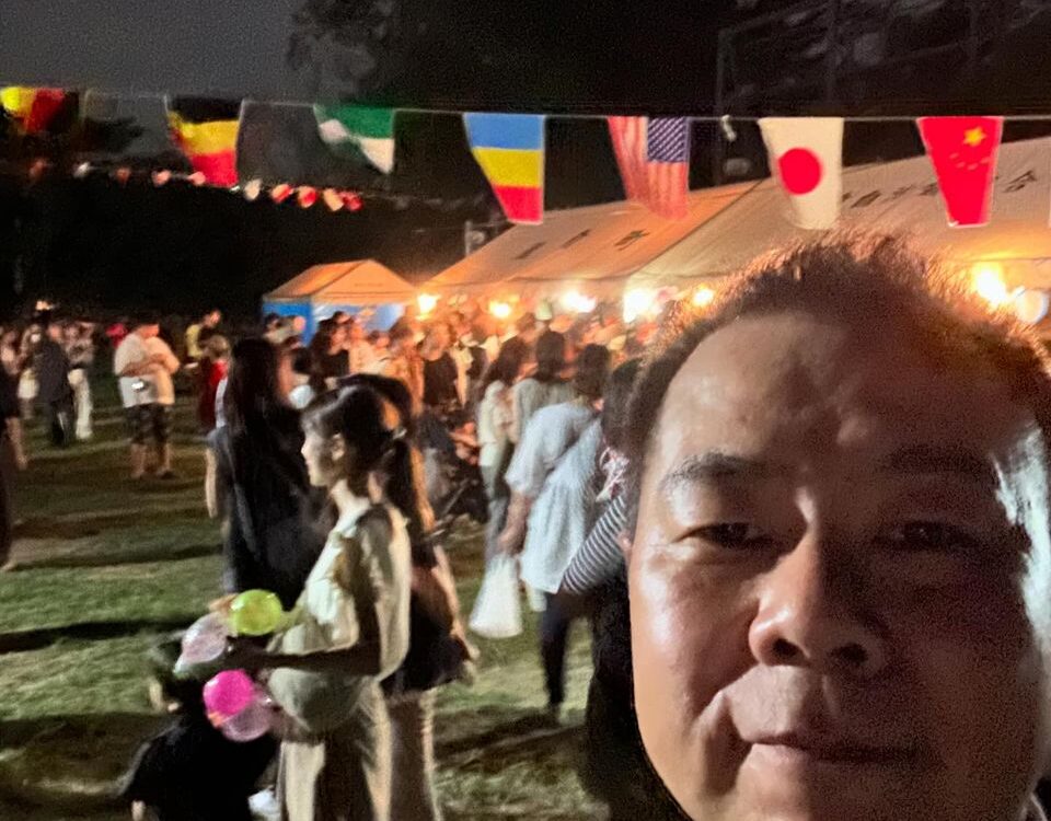 手力雄神社にて盆踊り